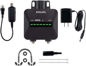 img 4 attached to 📺 Усилитель для уличной телевизионной антенны Philips с защитой от погодных условий и индикатором силы сигнала, улучшает слабые и пикселизированные каналы, цифровой усилитель сигнала VHF UHF, предназначенный для пассивных антенн, модель SDV9119N/27.