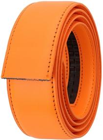 img 3 attached to 👔 Falari Men's Leather Ratchet Strap Belts - 8004 DGY M36: Top Quality Men's Accessories