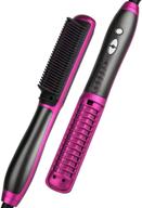 💇 2 in 1 hair straightener and curler: uplayteck ionic straightening brush with 6 temperature settings, auto-off safety feature, hot comb hair straightener for styling at home логотип