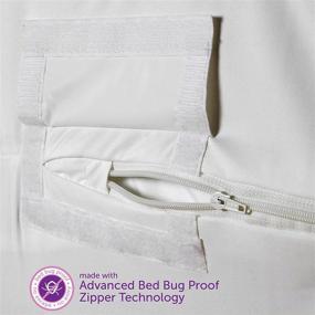 img 2 attached to 🛏️ AllerEase Ultimate Allergy Protection: Queen-sized Zippered Mattress Protector for Maximum Comfort in White