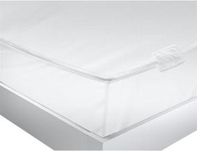 img 3 attached to 🛏️ AllerEase Ultimate Allergy Protection: Queen-sized Zippered Mattress Protector for Maximum Comfort in White