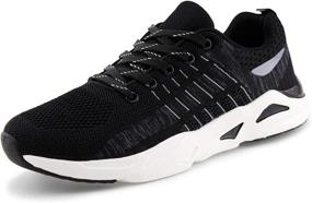 img 4 attached to JABASIC Women's Breathable Knit Running Sneakers - Lightweight Casual Tennis Shoes for Sporty Comfort