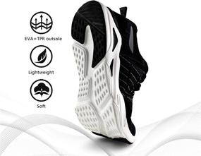 img 1 attached to JABASIC Women's Breathable Knit Running Sneakers - Lightweight Casual Tennis Shoes for Sporty Comfort