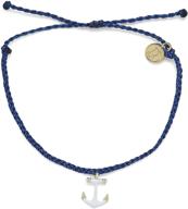 waterproof adjustable band bracelet - pura vida gold/silver anchors away logo