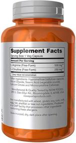 img 3 attached to 💪 Enhance Performance Naturally with Now Foods Arginine & Citrulline Veg Capsules