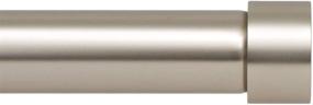 img 4 attached to 🪟 Ivilon Drapery Window Curtain Rod - End Cap Style Design, 1 Inch Pole, 28-48 Inch Length, Satin Nickel Color