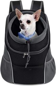 img 4 attached to 🐾 WOYYHO Pet Dog Carrier Backpack - Breathable Front Pack for Small Dogs, Cats, and Rabbits - Travel Carrier with Head-Out Design