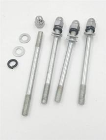 img 1 attached to 🔧 Durable CDHPOWER M8 Double Ended Bolts Set for Gas Engine Motor Kit 66cc/80cc-motorized Bike - Secure Your Motor!