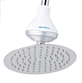 img 2 attached to 🚿 QwenchPure 8 inch Stainless Steel Rainfall Showerhead - Sleek & Ultra-thin for Elevated Shower Experience