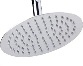 img 1 attached to 🚿 QwenchPure 8 inch Stainless Steel Rainfall Showerhead - Sleek & Ultra-thin for Elevated Shower Experience