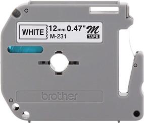 img 4 attached to 🖨️ Brother Genuine P-touch M-231 Tape: 1/2" Black on White Standard P-touch Tape for Indoor Use - Water Resistant, 26.2 Feet (8M) - Single-Pack