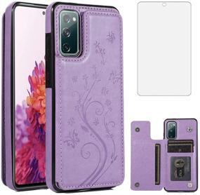 img 4 attached to 📱 SEO-Optimized Phone Case for Samsung Galaxy S20 FE 5G/S20 Fan Edition | Tempered Glass Screen Protector | Card Holder Wallet Cover Stand Flip Leather | Cell Accessories | Glaxay S20FE S 20FE FEcases 2020 | Women | Purple