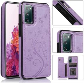 img 2 attached to 📱 SEO-Optimized Phone Case for Samsung Galaxy S20 FE 5G/S20 Fan Edition | Tempered Glass Screen Protector | Card Holder Wallet Cover Stand Flip Leather | Cell Accessories | Glaxay S20FE S 20FE FEcases 2020 | Women | Purple