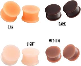 img 2 attached to Silicone Ear Plugs Tunnels Gauges in Various Flesh Skin Tones - Brokkr Silicone Pair