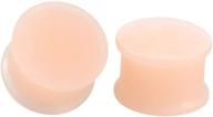 silicone ear plugs tunnels gauges in various flesh skin tones - brokkr silicone pair logo