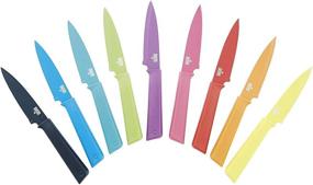 img 2 attached to 🔪 Нож для нарезки Kuhn Rikon Colori+, 4 дюйма, красный: Яркий и универсальный кухонный незаменимый помощник.