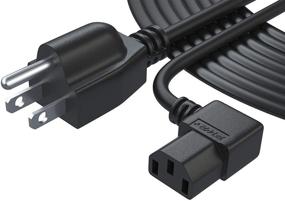 img 4 attached to 🔌 Pwr 3 Prong LCD TV AC Power Cord Cable: Extra Long 12 Ft - Compatible with Vizio, Samsung, Toshiba, Sony, Panasonic, LG, Dell Monitor, Plasma DLP LED Screen, Ps3, Xbox 360, Epson Printer