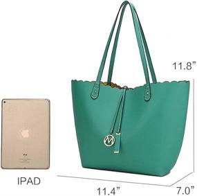 img 2 attached to Stylish MKF Collection Tote & Pouch Bag - Vegan Leather Designer Handbag for Women