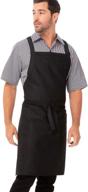 ultimate chef accessory: chef works cross-back bib apron for unmatched comfort and style logo