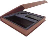 🎁 tnex brown leather handmade gift set - 3 piece combo in stylish magnetic box for birthdays and father's day logo