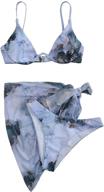 👙 shein tie dye underwire bikini set swimsuit and beach skirt cover up - 3 piece women's swimwear logo