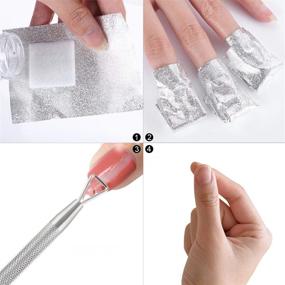 img 1 attached to 💅 400 Pcs Gel Polish Remover Wraps | Nail Foil Wraps | Soak Off Cotton Pads | Lint Free Finger Nail Wipes - BTYMS