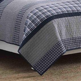 img 2 attached to 🛏️ Nautica Home Adleson Collection: Reversible 100% Cotton Quilt Bedspread - Lightweight, Pre-Washed for Extra Comfort, Easy Care Twin Size - Blue/Grey