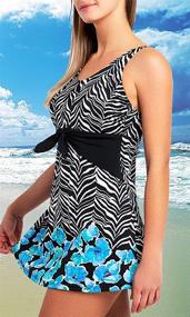 img 3 attached to KEEPRONE Slimming Tankini Crisscross Swimsuits Women's Clothing in Swimsuits & Cover Ups