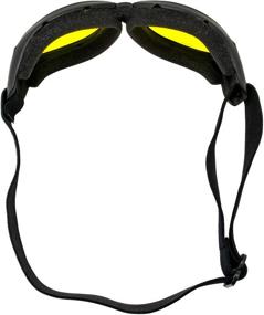 img 1 attached to Motorcycle Aviator Goggles Padded Yellow
