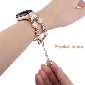 img 4 attached to 🌙 MIMEI Xiaomi Mi Band 4/3 Bands: Adjustable Handmade Night Luminous Pearl Bracelet with Essential Oil/Perfume Storage Pendant for Women/Girls (Black, 140mm) - Enhanced SEO