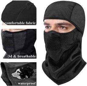 img 3 attached to Winter Balaclava Ski Mask - Unisex Cold Weather Windproof Waterproof Thermal Fleece Hat