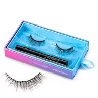 lankiz reusable magnetic eyelashes kit | up to 40 wears | 1 pair lash with waterproof & non-slip eyeliner | 3d faux mink | snowdrop pestañas postizas magnéticas logo