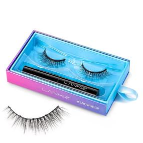 img 4 attached to LANKIZ Reusable Magnetic Eyelashes Kit | Up to 40 Wears | 1 Pair Lash with Waterproof & Non-Slip Eyeliner | 3D Faux Mink | Snowdrop Pestañas Postizas Magnéticas