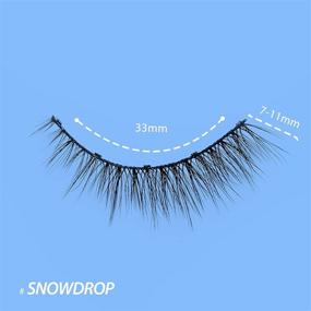 img 3 attached to LANKIZ Reusable Magnetic Eyelashes Kit | Up to 40 Wears | 1 Pair Lash with Waterproof & Non-Slip Eyeliner | 3D Faux Mink | Snowdrop Pestañas Postizas Magnéticas