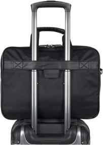 img 2 attached to 👜 Kenneth Cole Reaction Keystone Laptop Business Portfolio: 17" Dual Compartment 1680d Polyester | Black