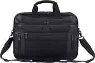 👜 kenneth cole reaction keystone laptop business portfolio: 17" dual compartment 1680d polyester | black logo