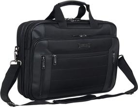 img 3 attached to 👜 Kenneth Cole Reaction Keystone Laptop Business Portfolio: 17" Dual Compartment 1680d Polyester | Black