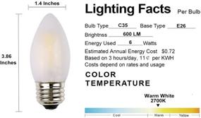 img 2 attached to 💡 OPALRAY Incandescent Equivalent Candelabra Filament: The Perfect Vintage Lighting Solution