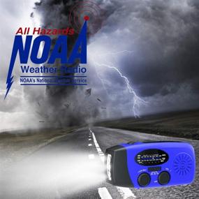 img 3 attached to 📻 2021 Upgraded Tiemahun Solar Emergency Hand Crank Self Powered AM FM NOAA Weather Radio with LED Flashlight, 2000mAh Power Bank Battery Display (Blue+)