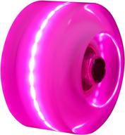 🌟 luminous light up outdoor roller skate wheels with bearings - 4 pack, perfect for double row skating and skateboarding - 32mm x 58mm logo