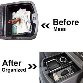 img 1 attached to Rying Center Console Organizer for GMC Sierra Yukon Avalanche & More - Convenient Storage Solution - 19166288