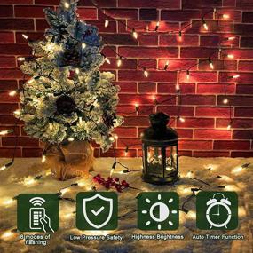 img 2 attached to AMENON 33 Foot 100 LED Christmas Mini String Lights Decor, Fairy Lights with Timer 8 Modes - Waterproof Battery Operated Christmas Lights for Xmas Tree, Home, Indoor, Outdoor Yard Decorations in Warm White