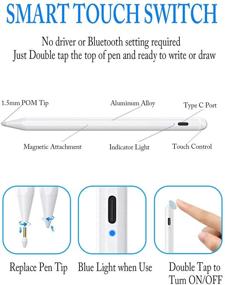 img 3 attached to 🖊️ Enhanced Accuracy: Stylus Pen for iPad with Palm Rejection, Magnetic Design, and Compatibility with iPad 6/7/8th, Pro 11/12.9, Air 3rd/4th, Mini 5th - Rechargeable and Ideal for Drawing