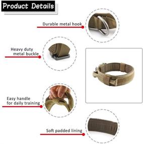 img 1 attached to 🐾 Premium Tactical Dog Collar for Medium to Extra Large Dogs - Durable Nylon, Metal Buckle, and Handle for Effective Training