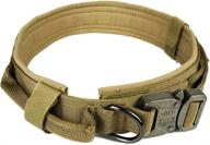 🐾 premium tactical dog collar for medium to extra large dogs - durable nylon, metal buckle, and handle for effective training logo