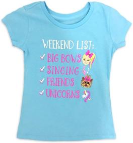 img 1 attached to 🎀 Футболка для девочек JoJo Siwa с большими бантами и нарисованными единорогами для уикенда