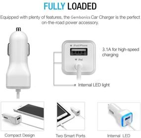 img 3 attached to GEMBONICS зарядное устройство для iPhone с разъемом Lightning, сертифицированное Apple для iPhone 12, 11, X, XR, XS, 8, 8 Plus, 7, 7 Plus, 6S, 6S Plus, 6 Plus, SE, 5S, iPad Pro, Air 2, Mini 4 с дополнительным USB-портом (белое)