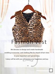 img 3 attached to Simsly Sleeveless Waistcoat Winter Leopard