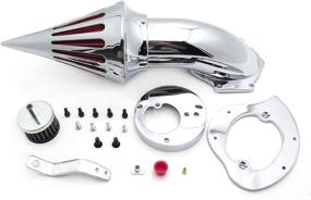 img 2 attached to Улучшите свой VTX1300 с помощью набора HTTMT MT225-002-CHROME Spike Air Cleaner Intake Filter Kit (совместимый с 1986-2012 годами).