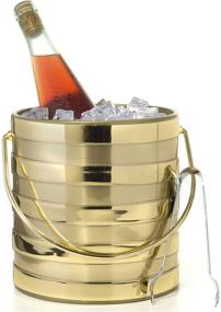 img 1 attached to Brushed Stripes Insulated Ice Bucket